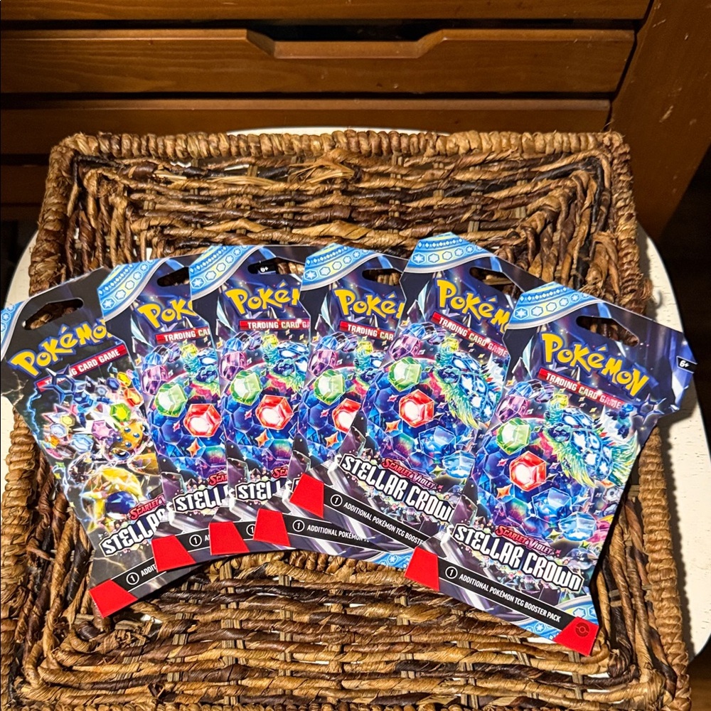 Pokémon TCG Scarlet & Violet Stellar Crown Booster Packs - Pack of 6 BN